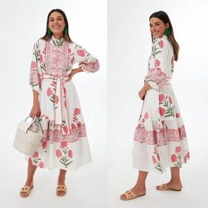 Sue Sartor rosy marigold flounce dress, size XS, excellent condition!!